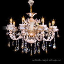 Italian Zinc Alloy Hotel Pendant lighting Home Decor Candle Crystal Chandelier 88637